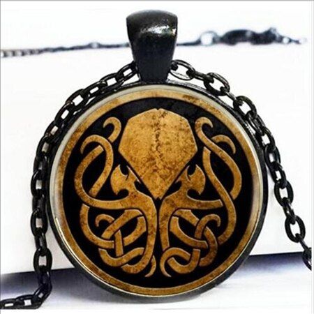 Cthulhu Pendant Necklace Handmade Bronze Copper Chain Long Vintage Necklace Women Jewelry A-014 HZ1