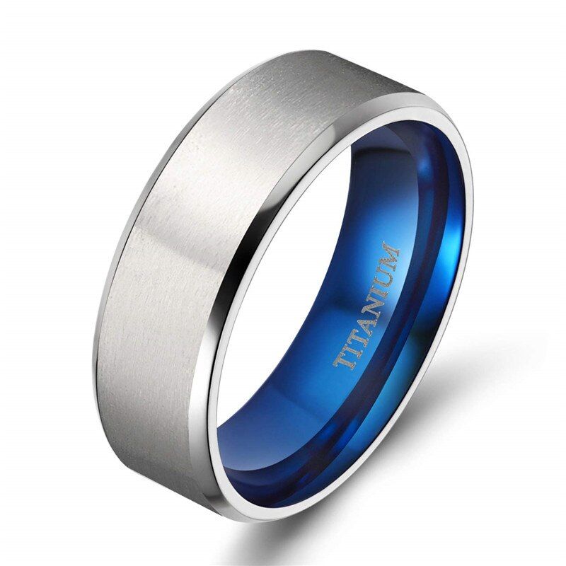 Tigarde 100% Titanium Ring for Man 4/6/8/10mm Silver Color Classic Wedding Engagement Jewelry Band For female Male Couple Rings