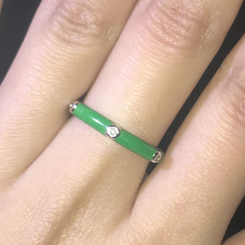10 Colors Simple Style El Ring Paved With Shiny Cubic Zircon Stone Fashion Wed Engage Ring For Women