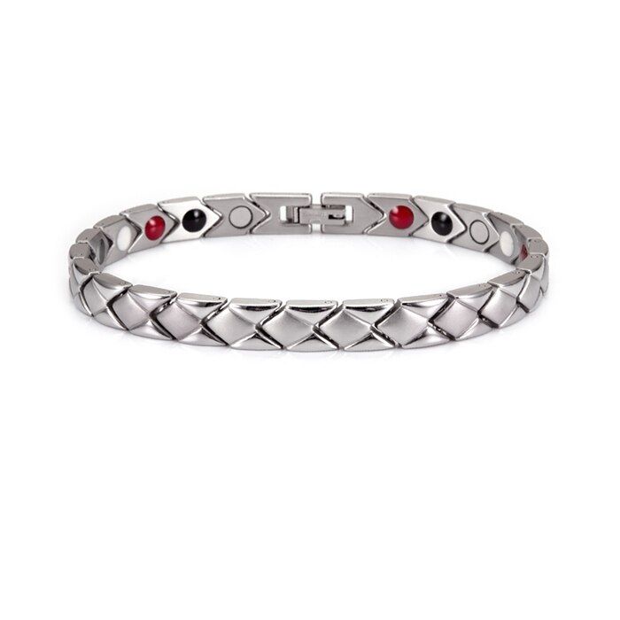 Arrow Stainless Steel Bracelet Women 6 Colors Blue Chain Link Magnetic Bracelet Benefits Germanium Health Energy Bracelet Femme
