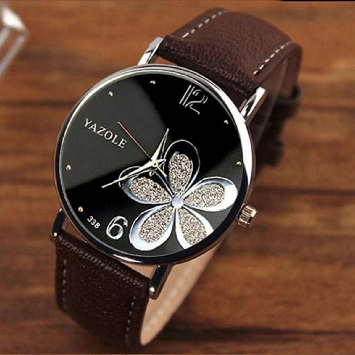 Women Watches Female Clock Quartz Watch Ladies Quartz Wrist Watch Brown - intl