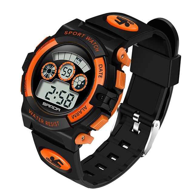 Nieuwe Mode SANDA Merk Kinderen Sport Horloges LED Digitale Horloge Jongen Meisje Student Waterdichte Elektronica Horloges Saat
