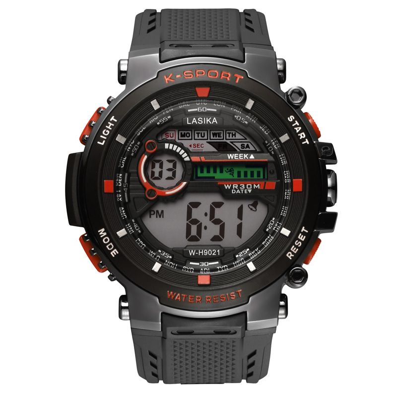 LASIKA W-H9021 Water Resistance/ Waterproof 30m Silicon Digital Watch for Men