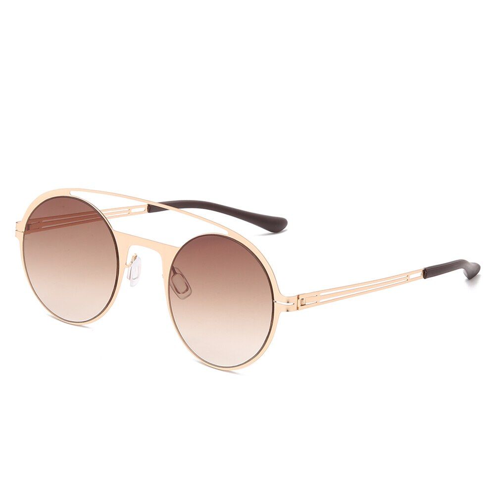 2Round Steampunk Sunglasses Brand Designer Women Men Vintage Metal Punk Sun Glasses UV400 Shades Eyewear Oculos de sol