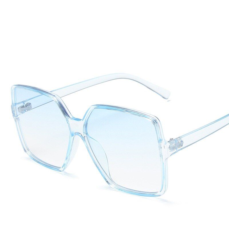 transparent blue16 color 2020 Luxury Square Sunglasses Women Brand Designer Sun Glasses men Vintage Eyeglasses male female mirror Oculos De Sol