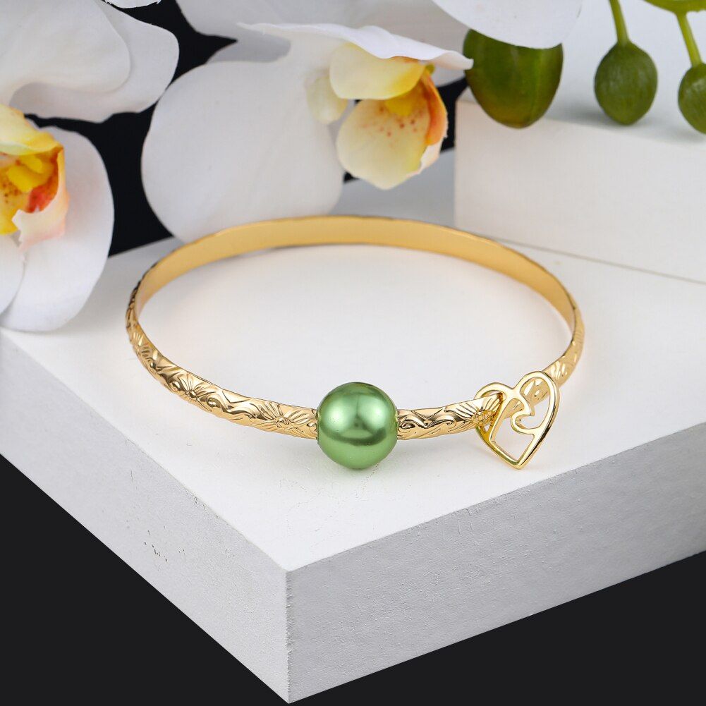 Bangle Polynesian Micronesia Hawaiian Jewelry Pearl Bracelets Bracelet Cring Coco Copper Wholesale for Women Traditional 7 Color