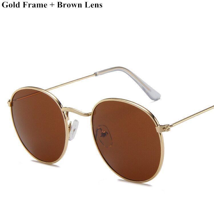 12019 Fashion Oval Sunglasses Women Brand Designe Small Metal Frame Steampunk Retro Sun Glasses Female Oculos De Sol UV400