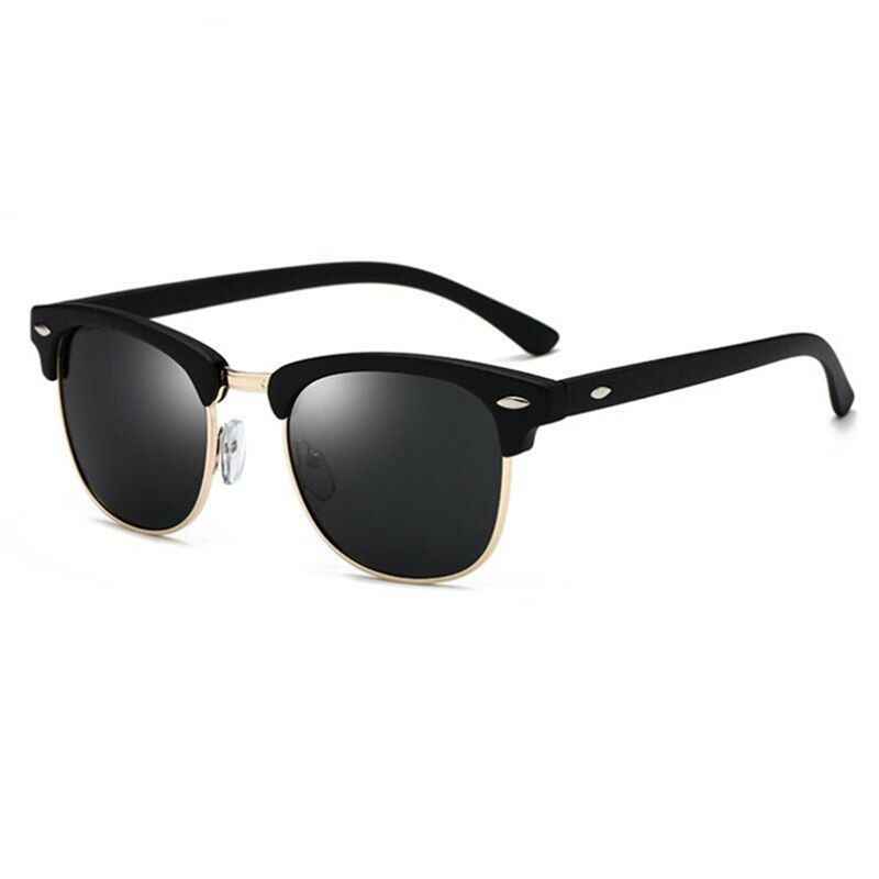 Matte Black-Gray 0Half Frame Square Nearsighted Sunglasses Polarized Women/Men Prescription Sunglasses miopia occhiali da sole 0 -0.5 -1.0 To -4