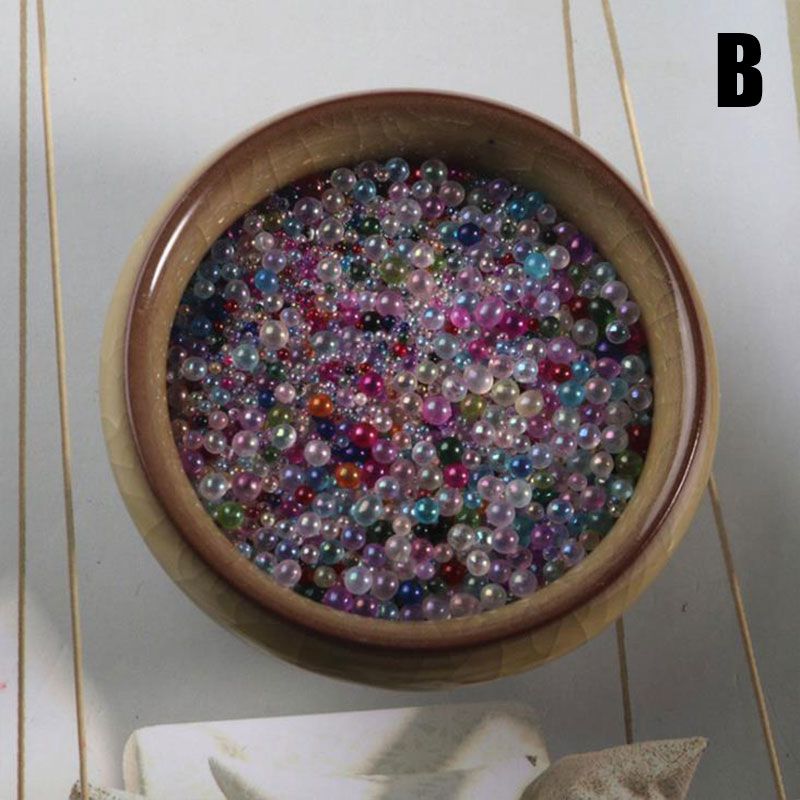 Mini Bubble Ball Beads 10 G/Pack Tiny Glass UV Filling Resin Assorted DIY Nail