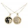 12 Constellation Round Neckle for Women Men Couple Creative Pendant cessory