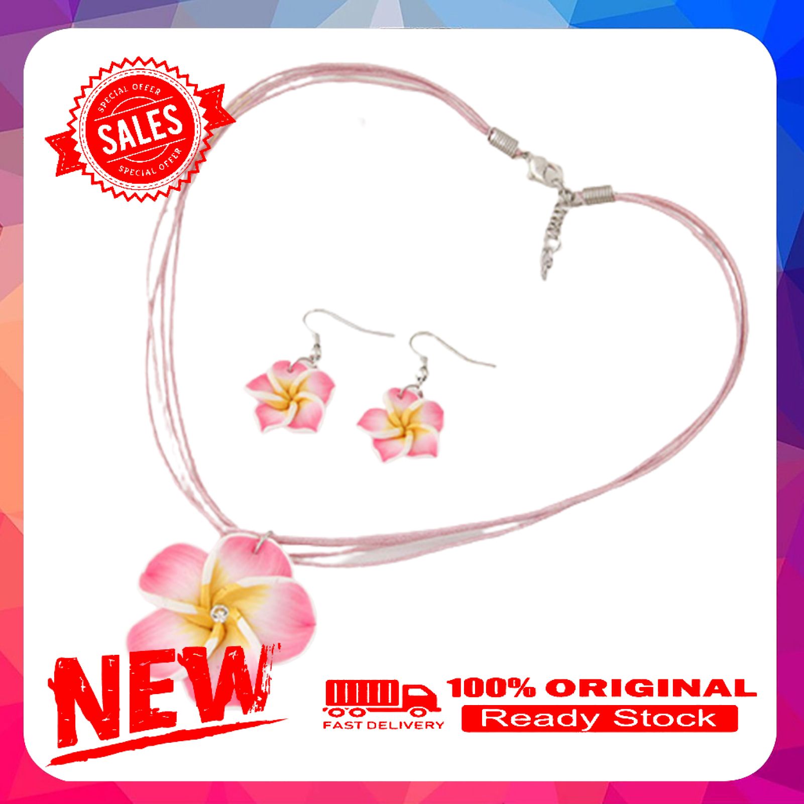Jewelry Set Fashion Attractive Alloy Flower Dangle Jewelry Set for Party Dating Vacation