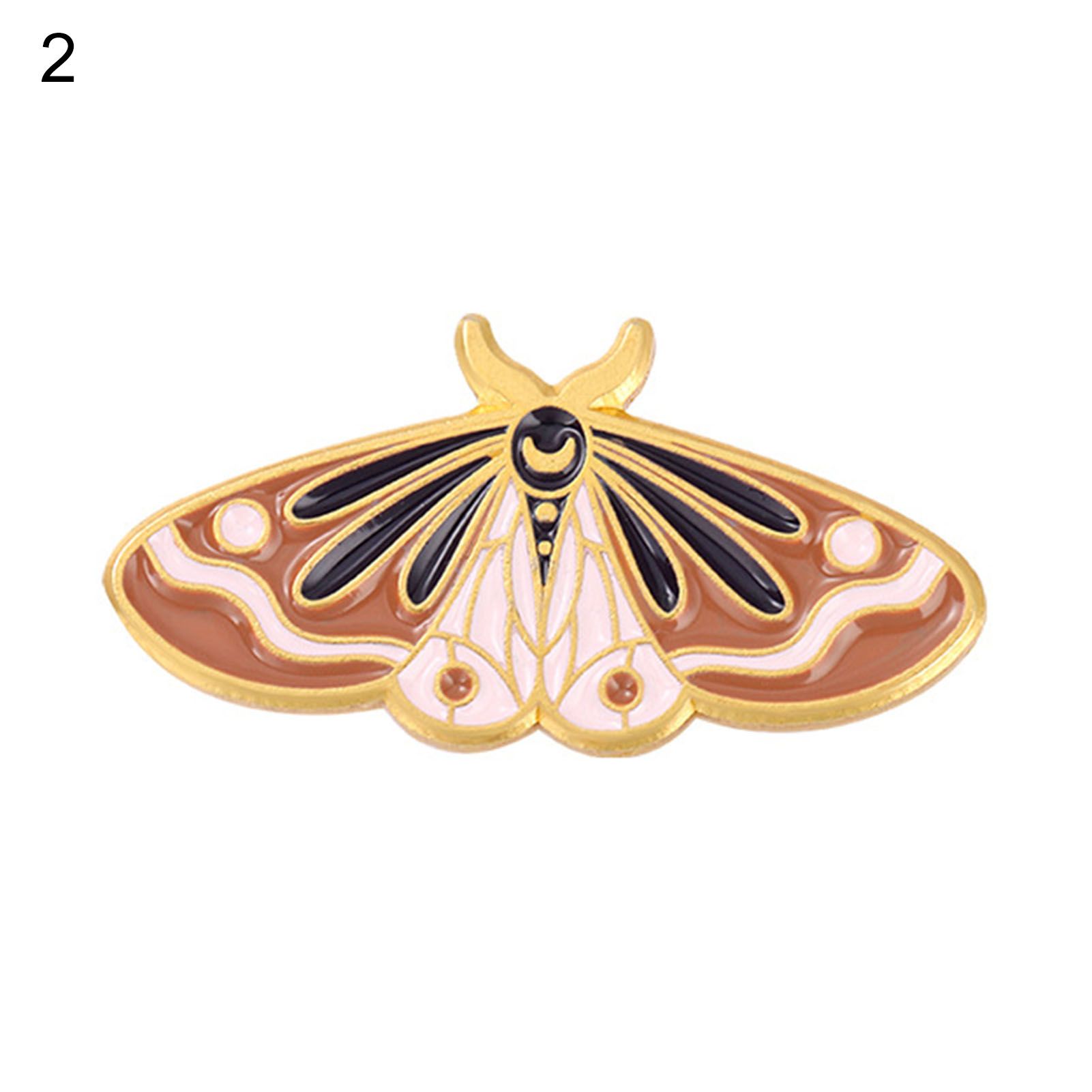 Women Brooch Moth Enamel Exquisite Special Cute Bag Pin for Gift