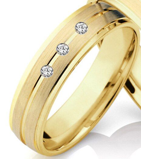 Classic Marriage couple wedding rings set for men and women Golden his and hers Lovers Alliance jewelry finger ring