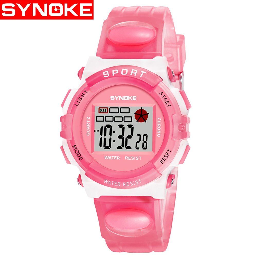 SYNOKE Waterproof Children Watch Boys Girls LED Digital Sports Watches Kids Relogio Silicone Digital Wristwatch art watch kids