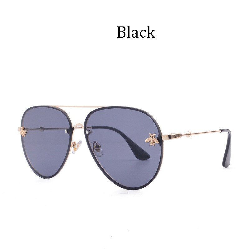 Black2021 bee Sunglasses Women Men Vintage Gradient Glasses Retro Sun Glasses Female Eyewear UV400 Fashion Drive Outdoor frog mirror