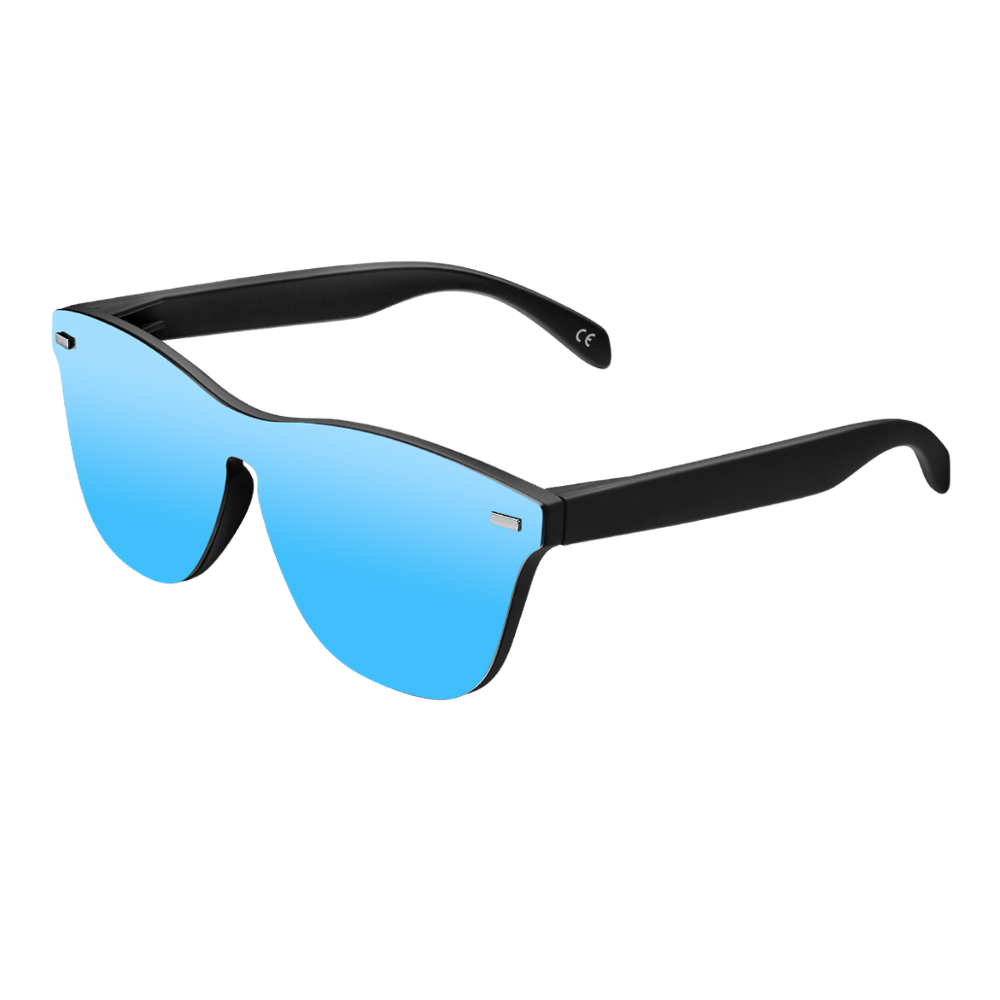 Ice BlueBlackHandmade Sunglasses Men Polarized Tac Eyewear Women Mirror Coating Anti-Corrosion Rimless Sunglasses