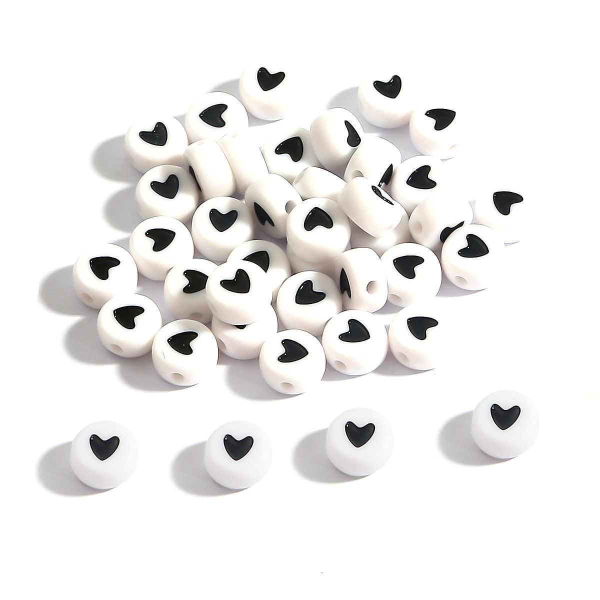 100Pcs Beads Round Letter Alphabet Beads Acrylic DIY Jewelry Making Bracelet Necklace Accessories