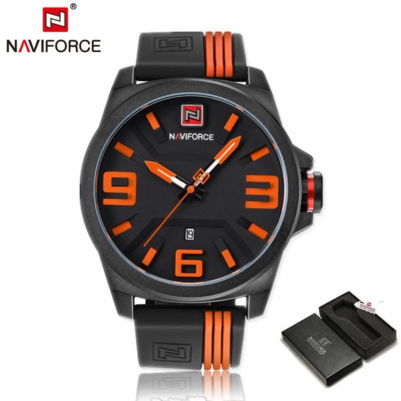 【BestGO】New Luxury Brand Men Fashion Sports Watches Men's Rubber Quartz   Face Clock Male Casual Waterproof Wrist Watch