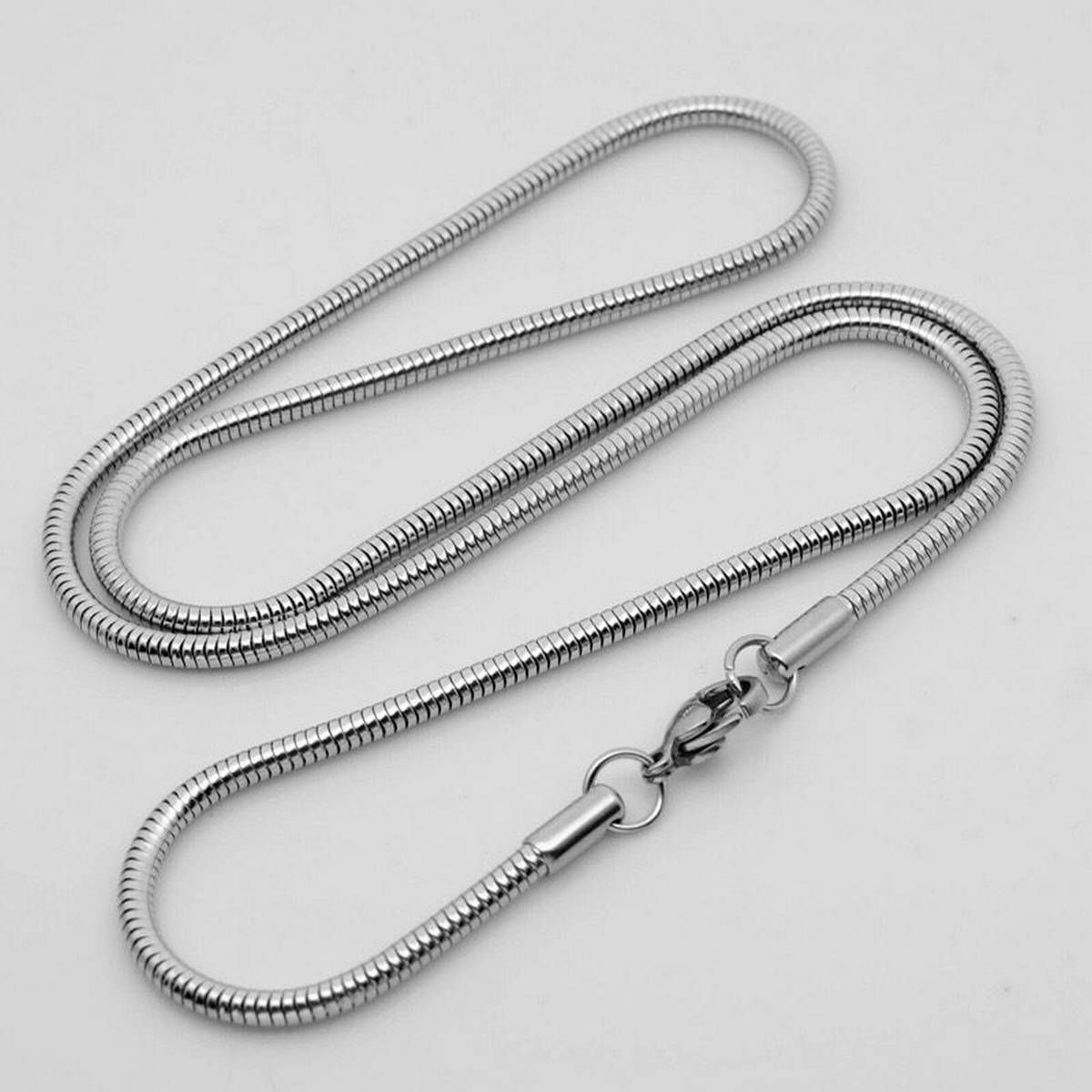 Wholesale Jewelry -- 50/60/70 cm Stainless steel White Long Snake Chain Necklaces for Men Fashion Jewlery No Fade