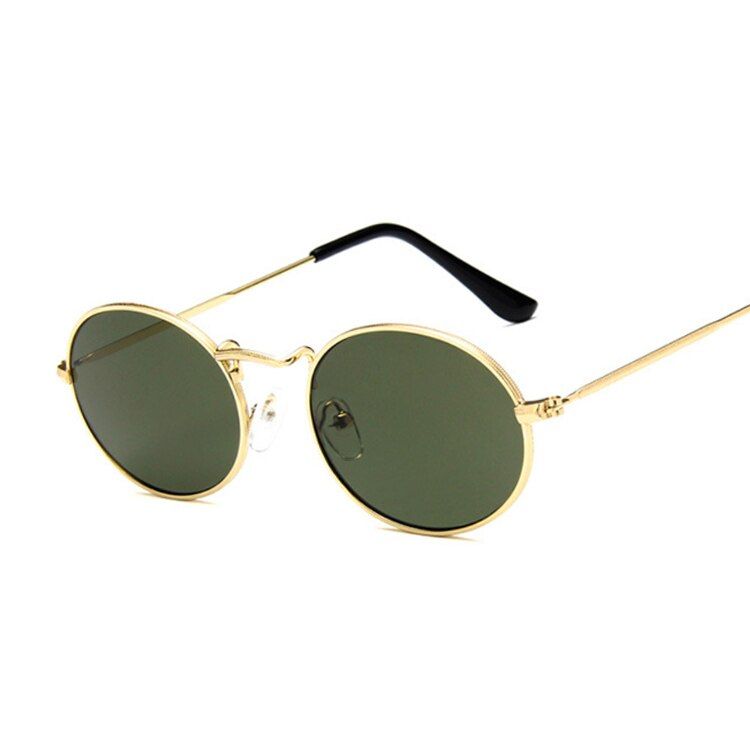 GoldG15Round Retro Small Steampunk man Women Sunglasses Metal Vintage Sun Glasses Brand Designer man's Male Lentes UV400