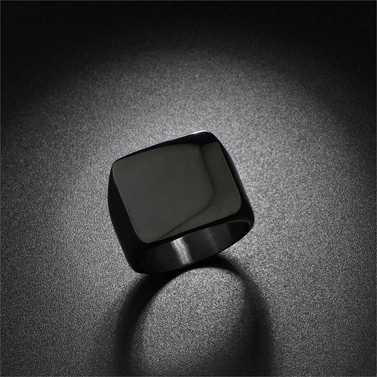 Smooth Men Black Rock Punk Rings Cool Fashion Individuality Signet Ring For Men