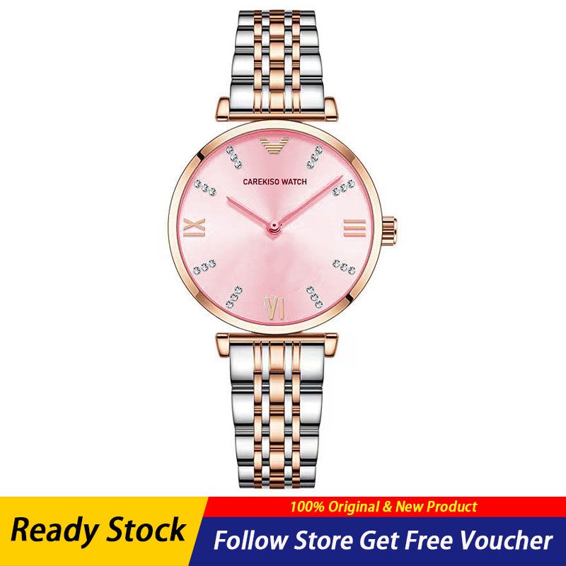 2022 CAREKISO New Women's Watches Waterproof Rose Gold Stainless Steel Watches for Women Elegant Luxury Ladies Quartz Wrist Watches