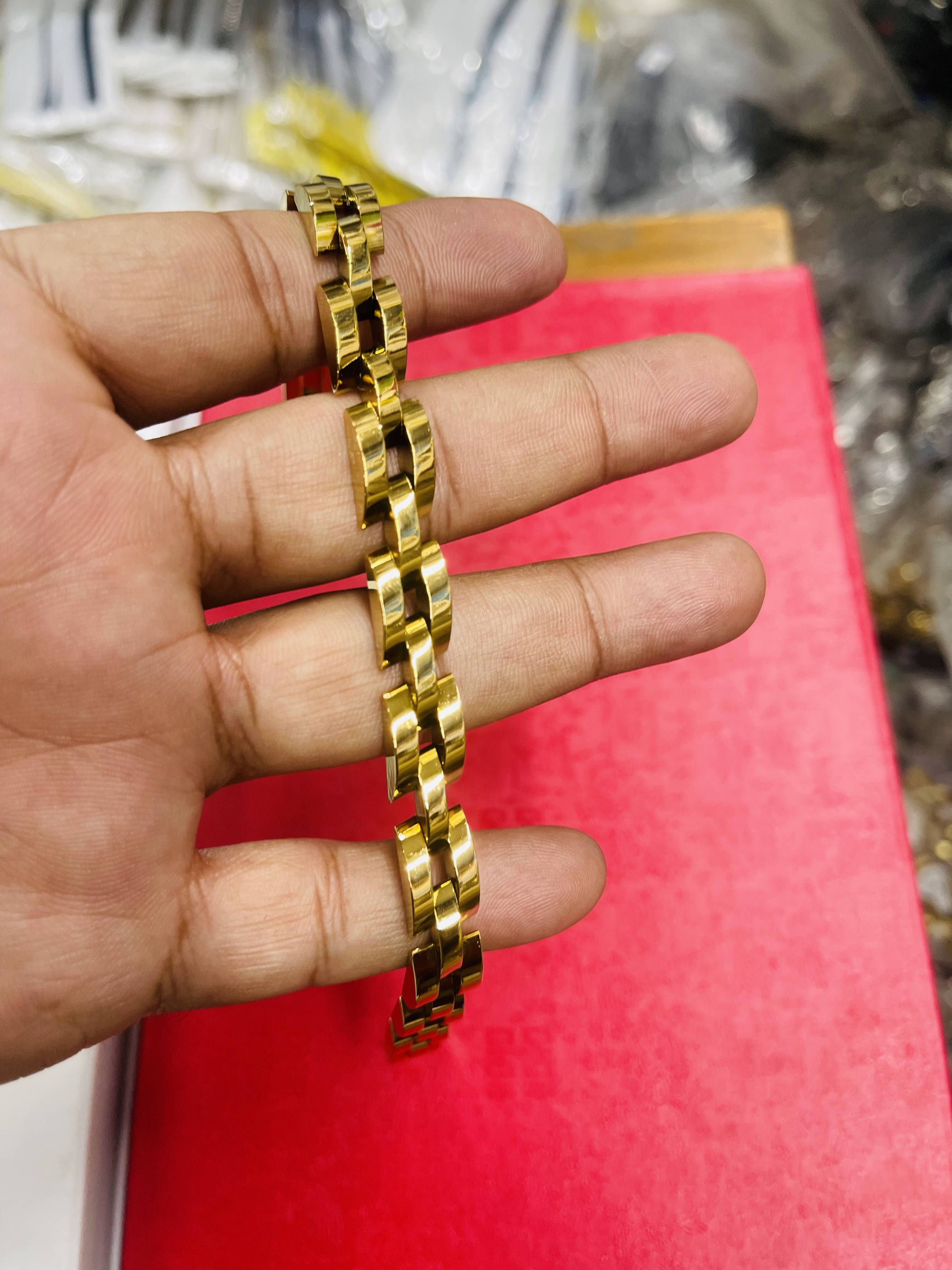 Men's Gold_Chain Bracelet, Gold_links Chain Bracelet, Gold_Stainless Steel Bracelet, Groomsmen Gift