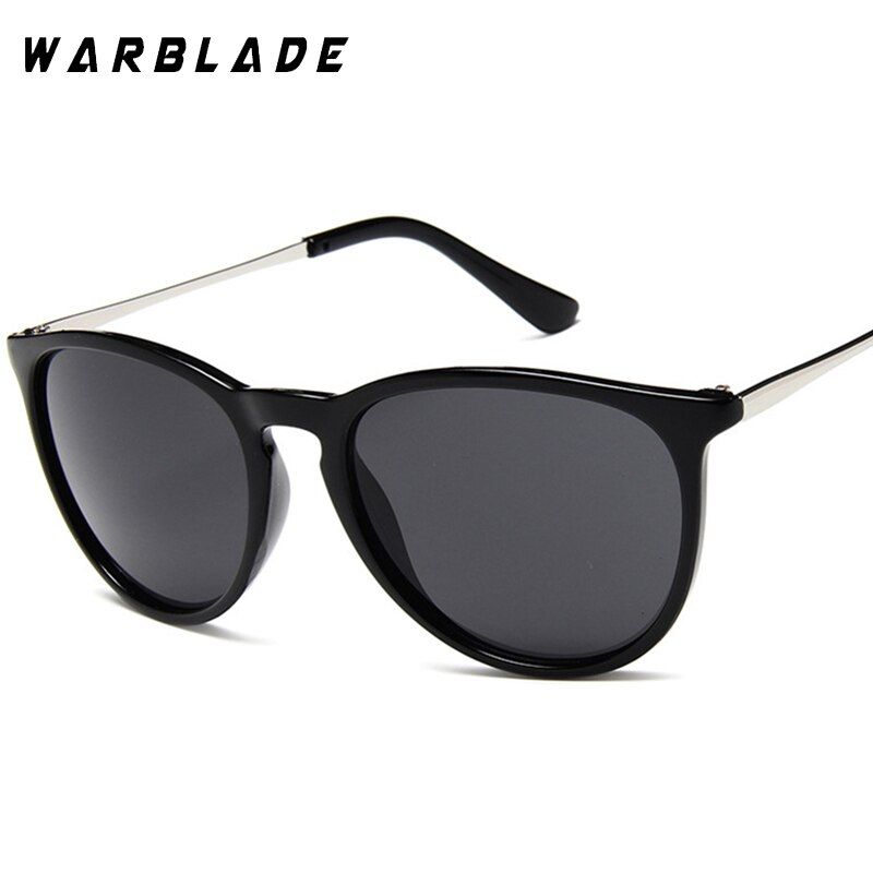 bright blackWarBLade Vintage Mirror Erik Sunglasses Women Brand Designer Cat Eye Sun Glasses Leopard Protection Mirrored Zonnebril Dames