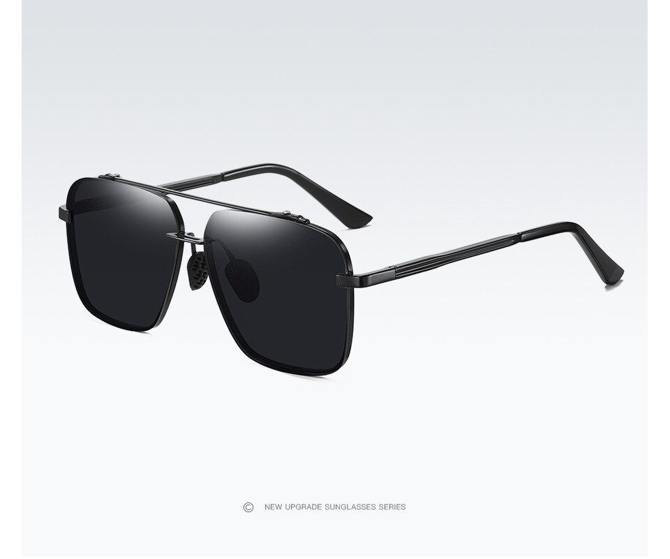 black-blackPackage CMen Polarized Sunglasses Alloy Semi-Rimless Sun Glasses for Men Women Luxury Brand Rays Square 2021 Designer Driving Glasses