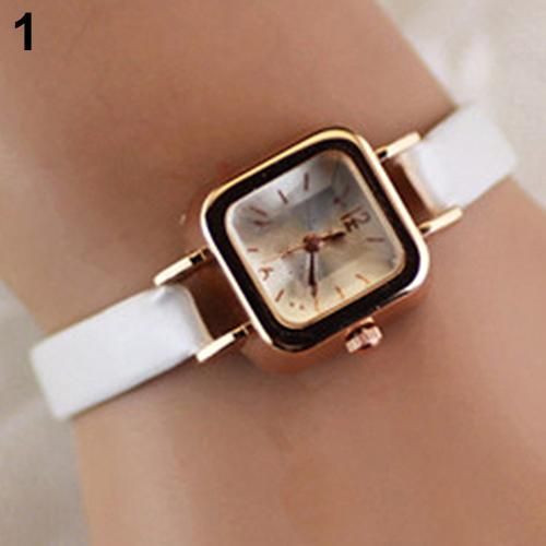 Luxury Slim Faux Leather clock Ladies Watch Strap Square Dial Female Analog Quartz Wrist Watch Gift Women Watches reloj mujer