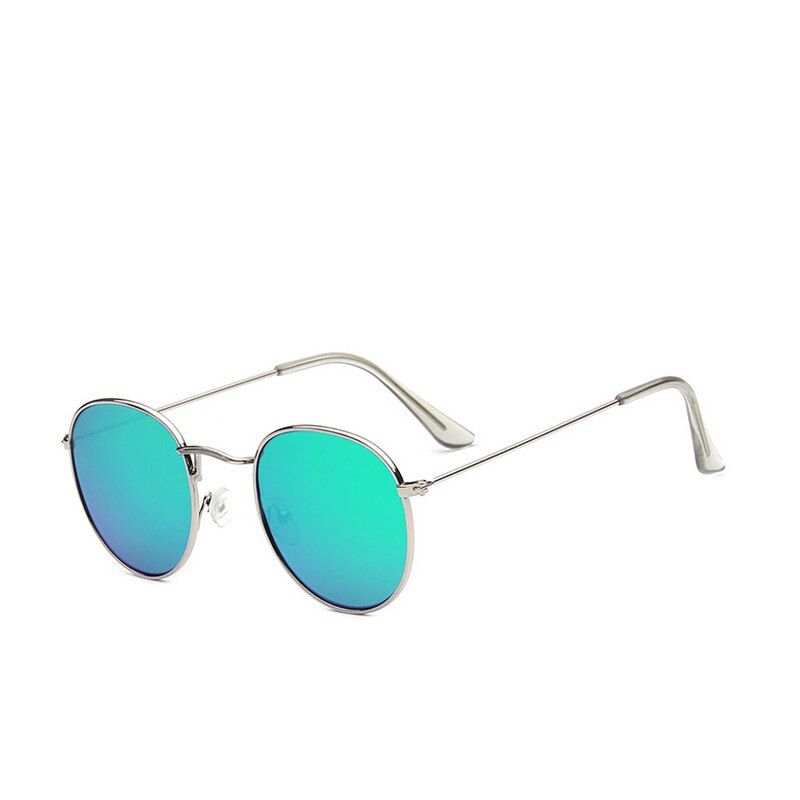 Silver GreenElbru Vintage Sunglasses Women Oval Classic Men Eyeglasses Street Beat Shopping Mirror Oculos De Sol mujer Male Gafas UV400