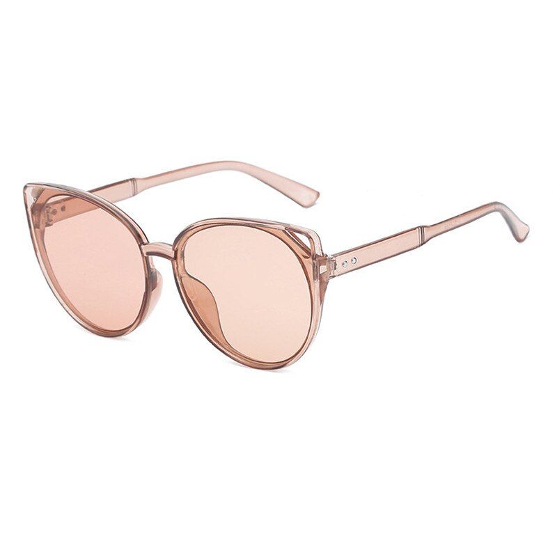 BrownNew Sunglasses Women Brand Driving Retro Cat Eye Glasses Lens Eyewear Ladies Fashion Vintage UV400 Sun Glasses óculos de sol