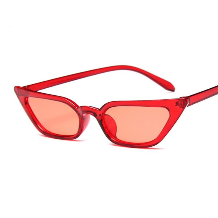 New Cateye Vintage Red Pink Sunglasses Women Brand Designer Retro Points Sun Glasses Female Superstar Lady Cat Eye