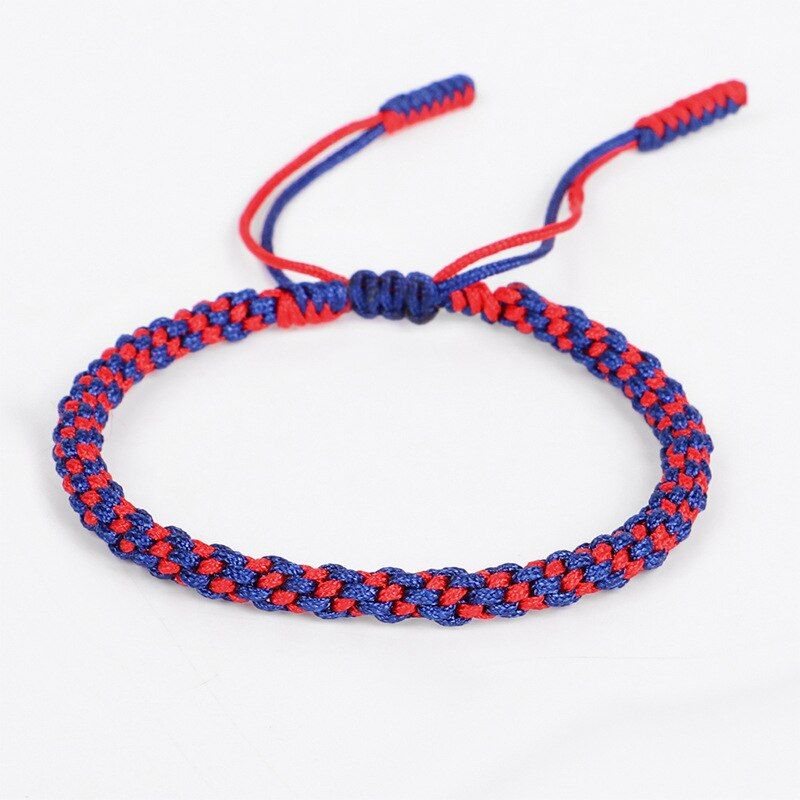 Meetvii Bohemian Tibetan Woven Rope Bracelet for Women Men String Chain Adjustable Lucky Rope Corn Knot Bracelet Jewelry