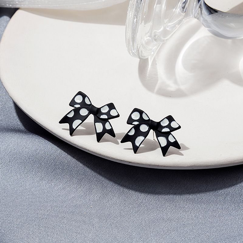 needle cute temperament small fresh small bow stud earrings exquisite small and cute many girl earrings for gilrs for women low price