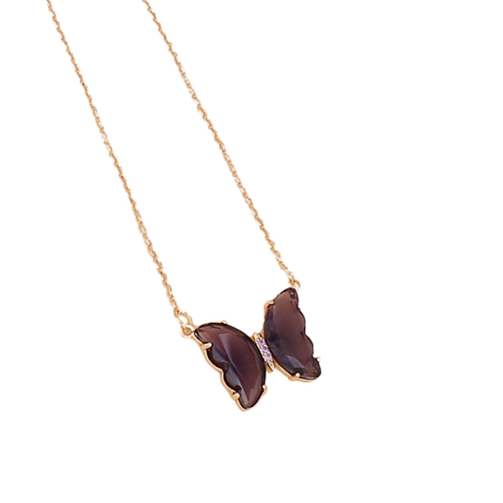 Clavicle Necklace Delicate Butterfly Pendant Clavicle Necklace
