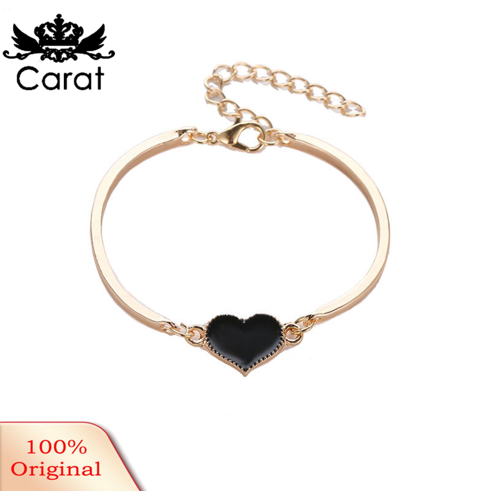 Women Fashion Simple Adjustable Love Heart Chain Bracelet Jewelry Accessory Gift