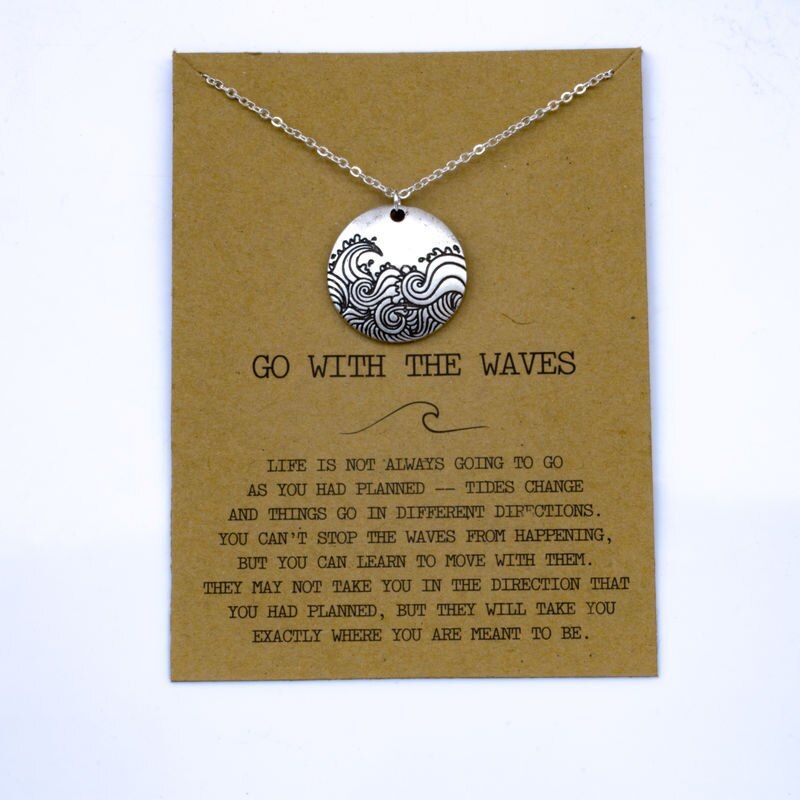 SanLan 1pcs Go With the Waves Necklace ocean jewelry
