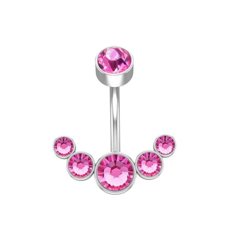 14G Stainless Steel Crystal Navel Rings Belly Button Piercing Body Jewelry