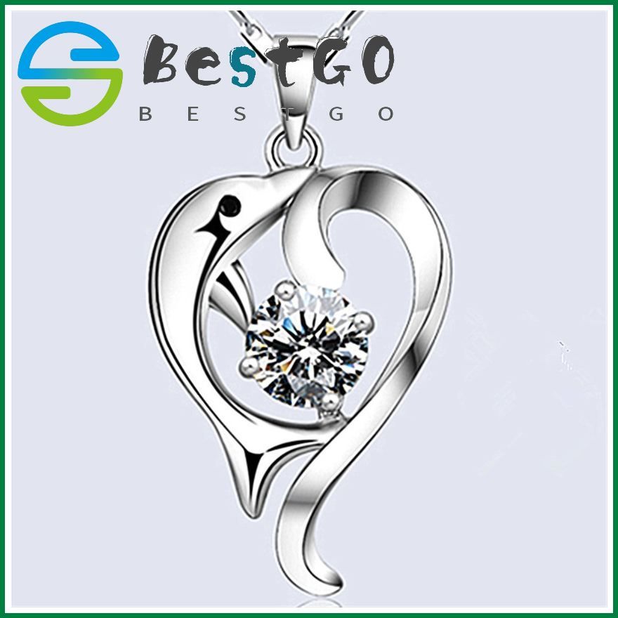 New Silver Necklace Women'S Jewelry Korean Dolphin Lover Pendant Women'S Clavicle Chain Accessories