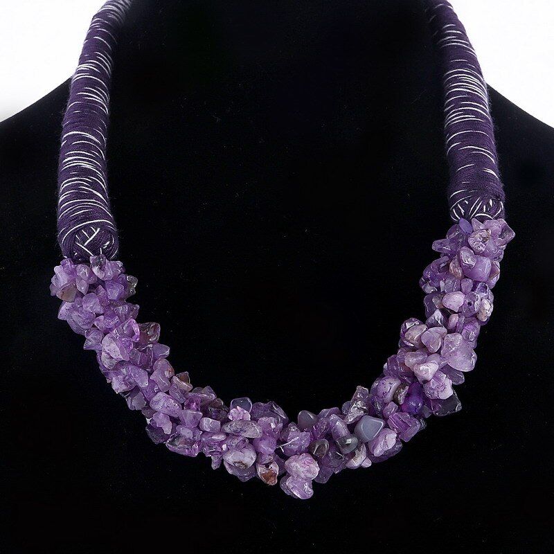 Bohemian Choker Necklace Fashion Collares Vintage 100% Natural Coral Stone Beads Pendant Statement Necklace For Women Jewelry