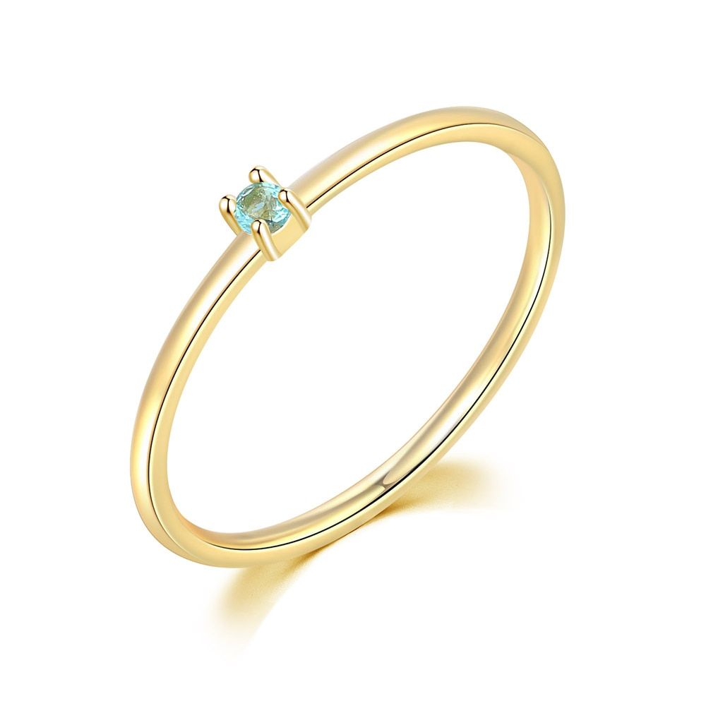 Thin Rings For Women Yellow Gold Color Cubic Zirconia Wedding Engagement Finger Ring Bride Jewellry Fashion Jewelry R246
