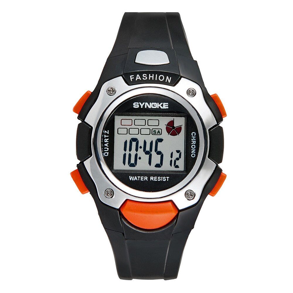 SYNOKE Sports Kids Child Digital Watches Multi-function Waterproof LED Ultra-Thin Large Dial Electronic Watches for Students