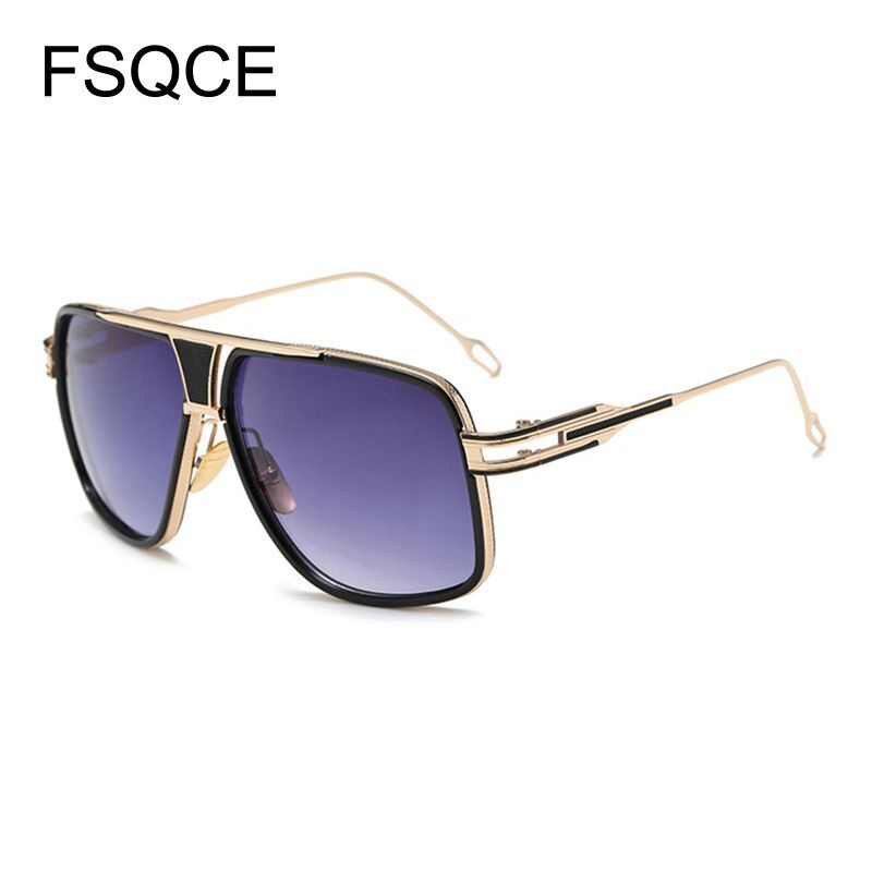C2GrayMen Sunglasses Men Classic Oversized Sunglasses Men Square Fashion GlassesRetro Sun Glasses Vintage Gafas Oculo