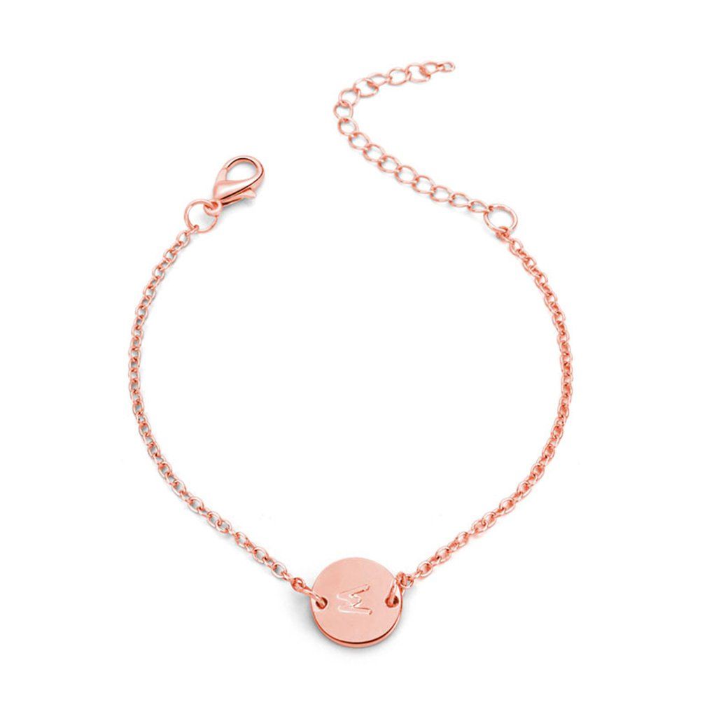26 English Small Letter Bracelets Personality Round Pendant Bracelet Necklace