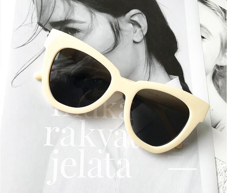 BeigeNew square sunglasses fashion retro big box sunglasses thin anti-UV eye protection sunglasses