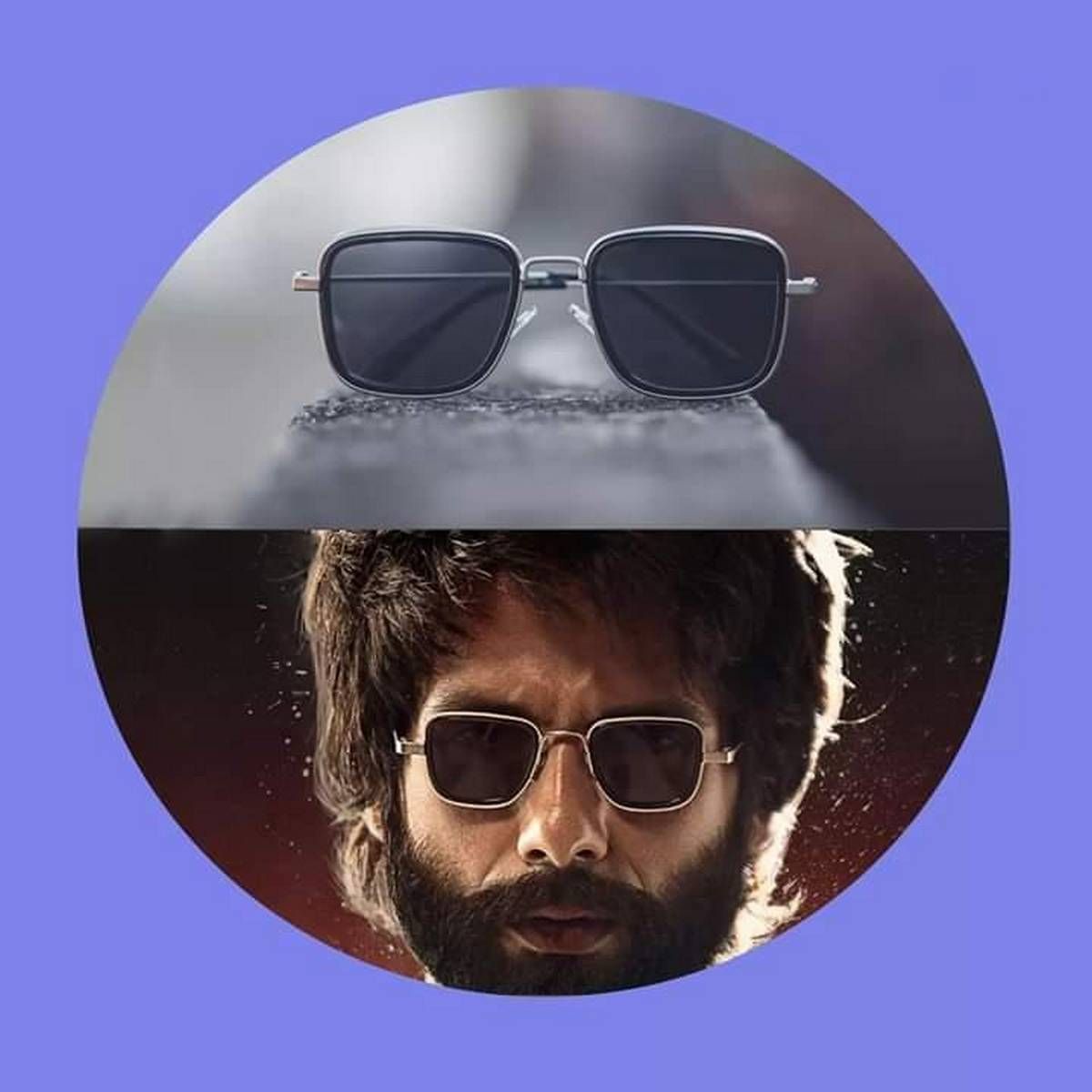 Dervin Black Square Metal Body Kabir Singh Sunglass for Men Women (Black)