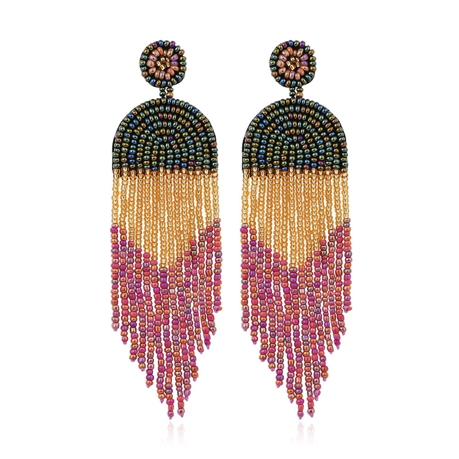 Stud Earrings Handmade Vintage Multicolor Dangle Earrings