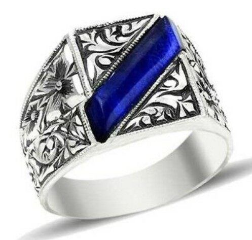 Square Blue Stones Turquoise Classic Silver