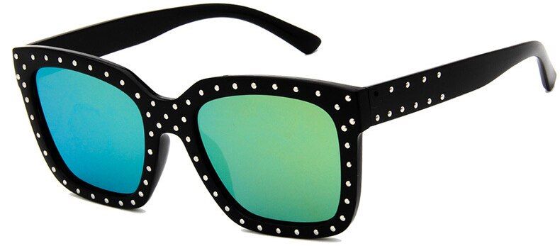 C7Samjune Rivet Women Sunglasses Fashion Punk Luxury Square Glasses Men Vintage Brand Designer Coating Sun Glasses